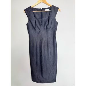 Calvin Klein grey empire waist pencil dress size 2